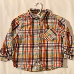 Cherokee 2T plaid button down shirt